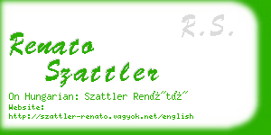 renato szattler business card